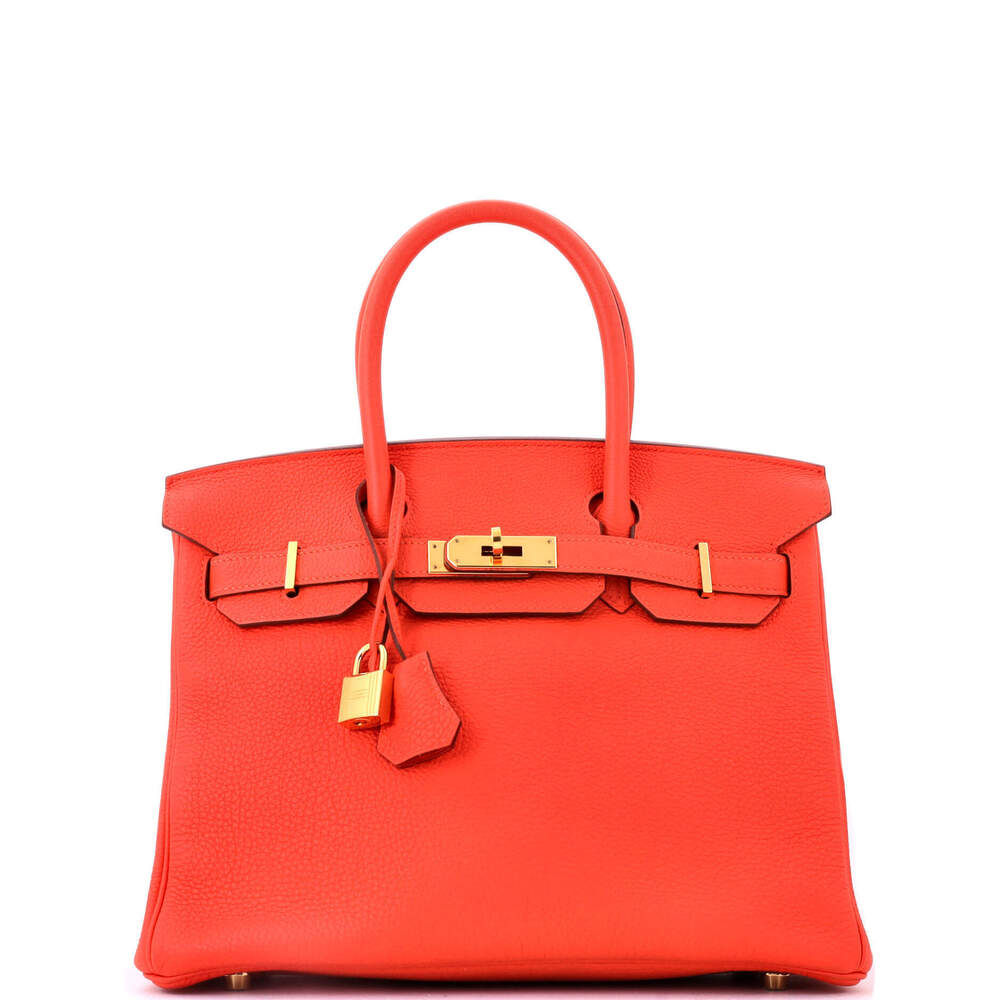 Hermes Birkin 30 Orange Togo with Gold Hardware